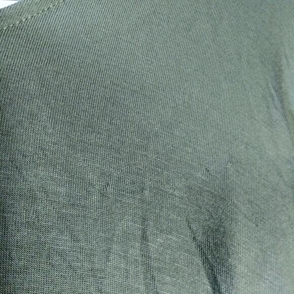 LOFT Solid Green Short Sleeve Casual Oversized Stretch Pullover Shirt Size M - Picture 8 of 8